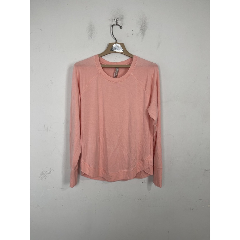 Athleta Womens Shirt Large Pink Sweatshirt Yoga Lounge Soft Mindset Activewear